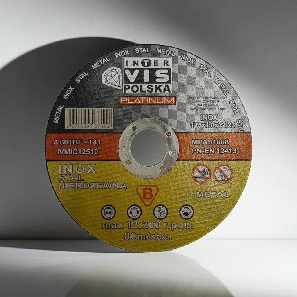 Tarcza do cięcia metalu INOX Inter-Vis IVMIC12510 125x1,0x22,23